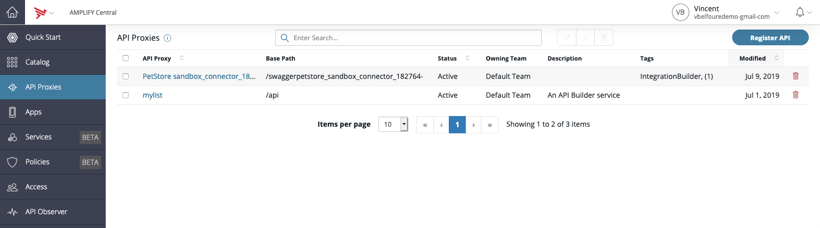 AMPLIFY Central API Proxy