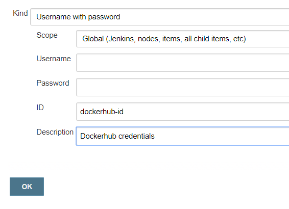 docker hub credentials