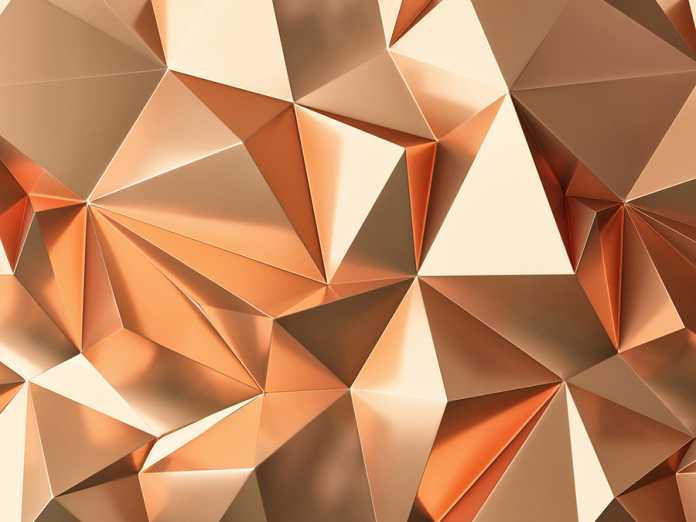 Gold triangle pattern background