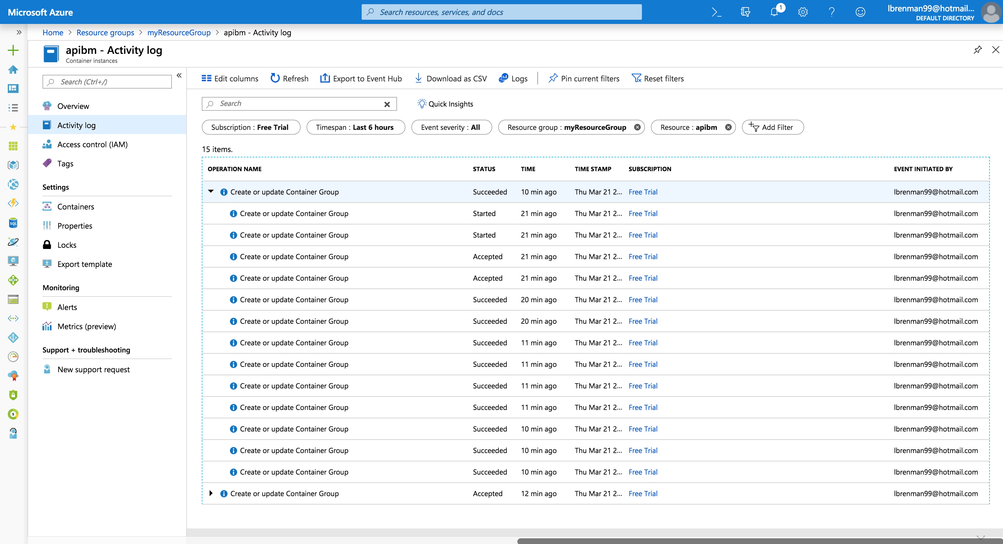 API Builder Microservice How to run API Builder Microservice on Azure